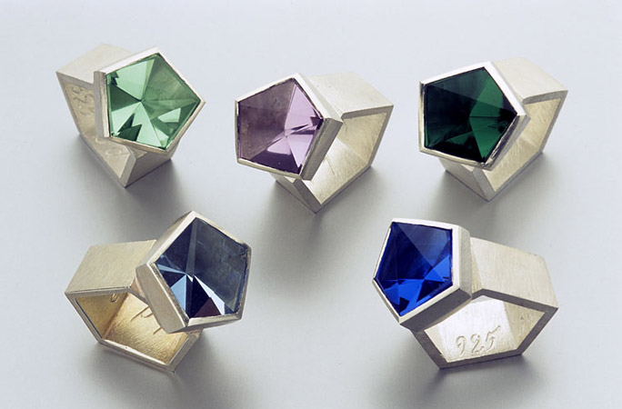 pentagon rings by Babette von Dohnanyi  from bd-jewellery.com